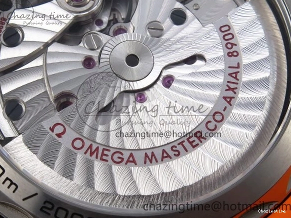 0227 Comfortable Planet Ocean 43.5mm SS VSF 1:1 Best Edition Black Orange Bezel Gray Dial on Nylon Strap A8900 Super Clone V 7730